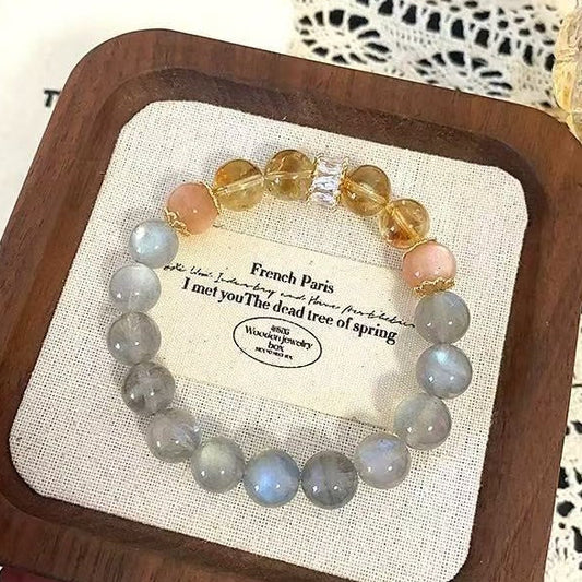 Crystal Oracle Moonstone & Citrine for Emotional Balance and Wealth Energy