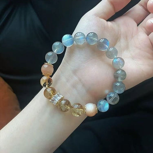 Crystal Oracle Moonstone & Citrine for Emotional Balance and Wealth Energy
